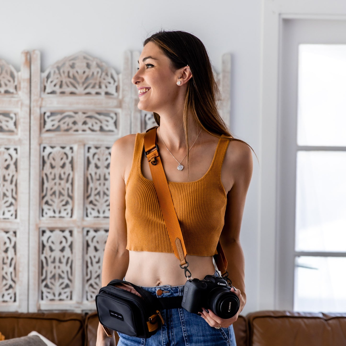 'Luna' Lustre Camera Strap